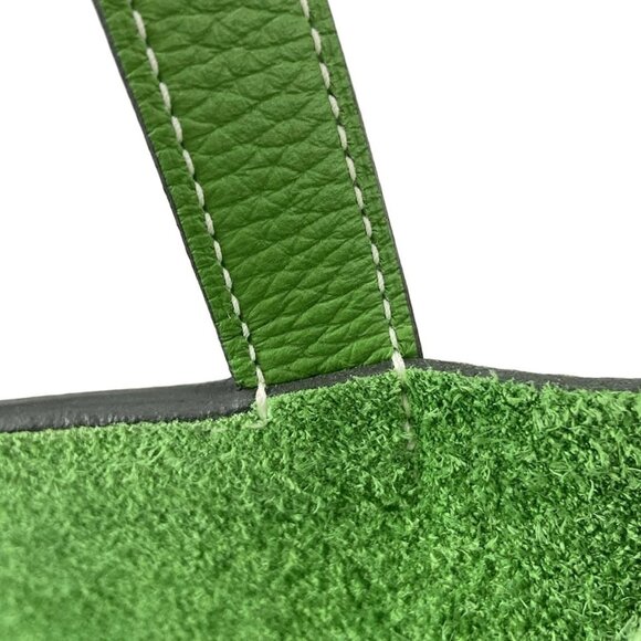 Auth HERMES Cabasserie 31 - Vert Yucca Taurillon Clemence B Tote Bag - Picture 11 of 16